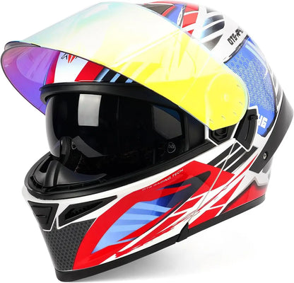 Modular LED Full Face Motorcycle Helmet