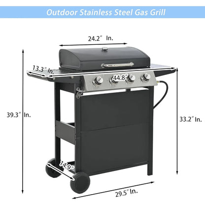 4-Burners Propane Gas BBQ Grill gas