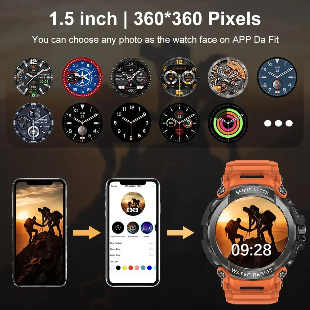1.5" Bluetooth Call GPS Smart Watch