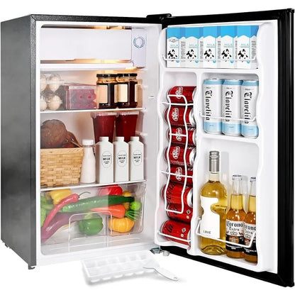 Compact LED Mini Fridge with Freezer