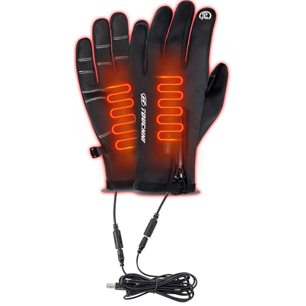 Heated Electric Gloves Winter Rechargeable Waterproof