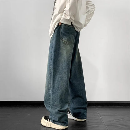 Men Spring Wide Leg Jeans