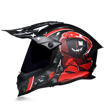 800 DOT Dual Lens Full Face Cross Helmet