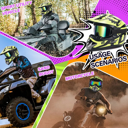 Personalized Matte Green Full Face Motorcycle Helmet