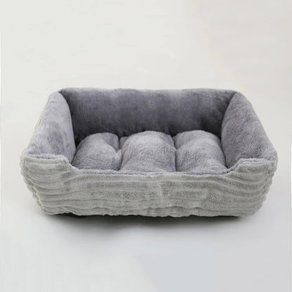 Square Plush Kennel Bed for Dog