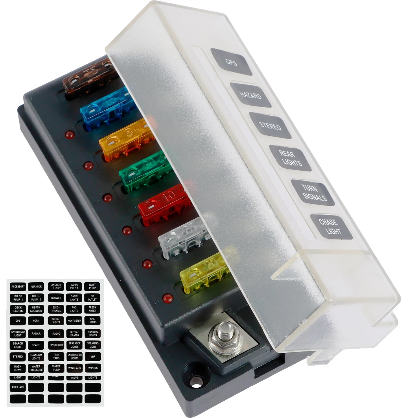 4/6-Way 12V Blade Fuse Box