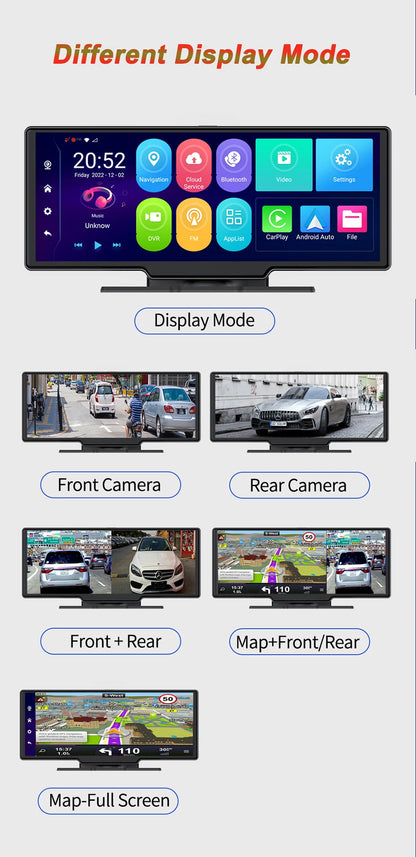 10.26 Inch Car DVR K700 Carplay Auto 4G GPS Navigation