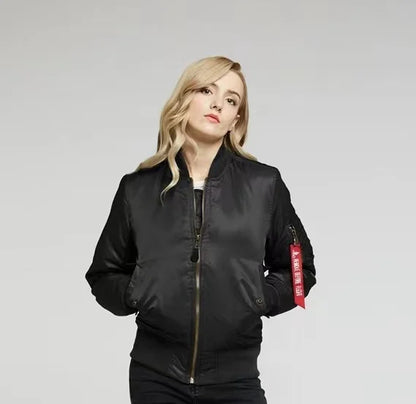 Women Male Bomber Flight Jacket