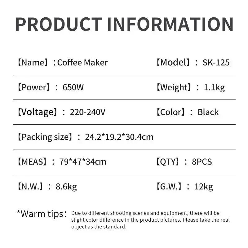 900ML Coffee Maker