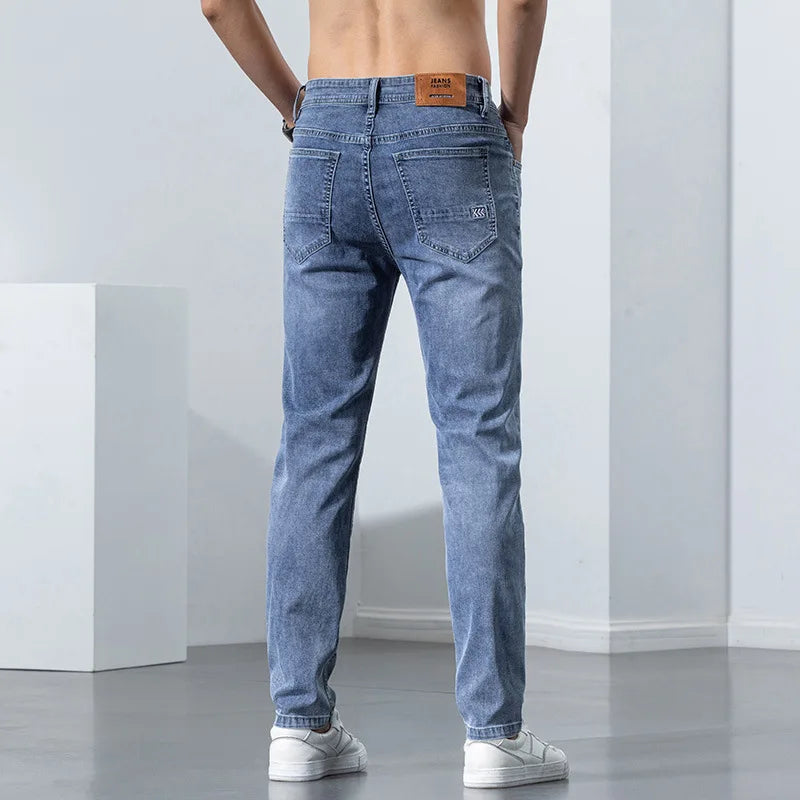 Men Stretch Skinny Cotton Fashion Denim Trousers