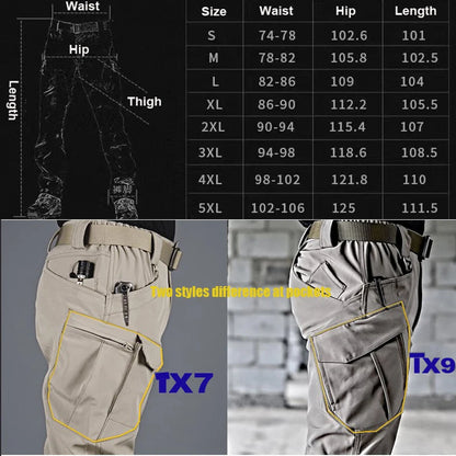 Men Elastic Camping Hiking Pants