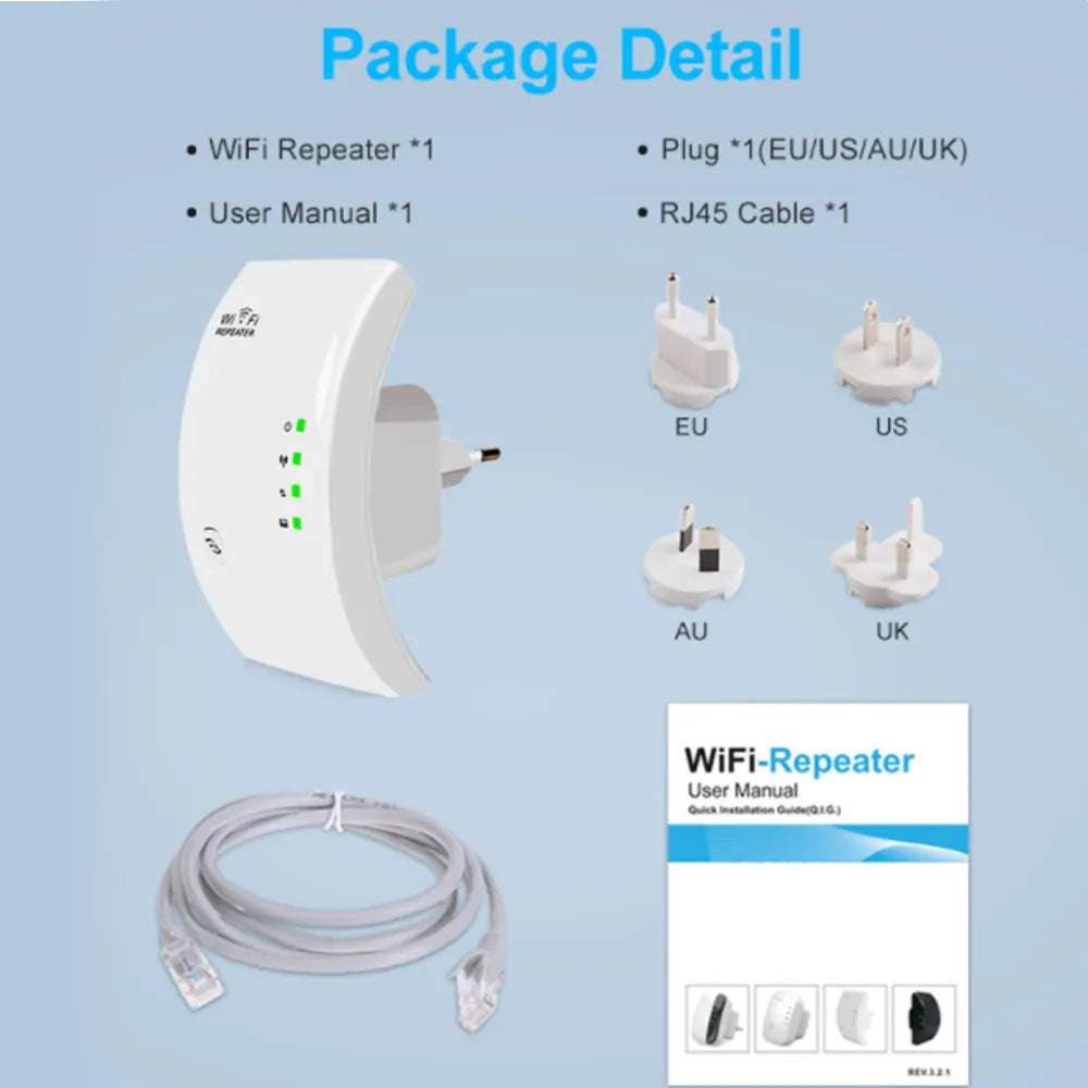 00M 2.4G  Wireless WiFi Booster