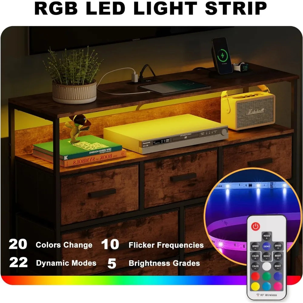 LED TV Dresser with Power Socket