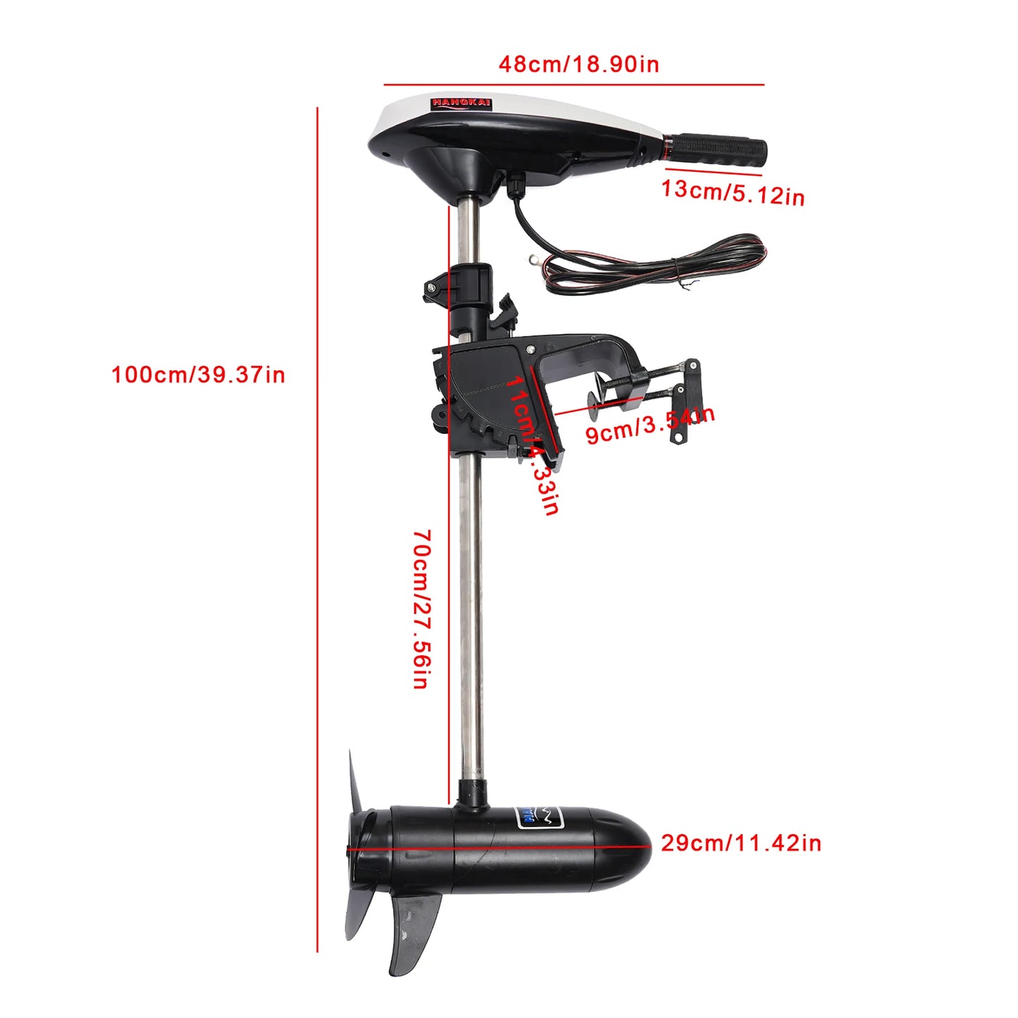 12V 45 LBS Electric Outboard Trolling Motor