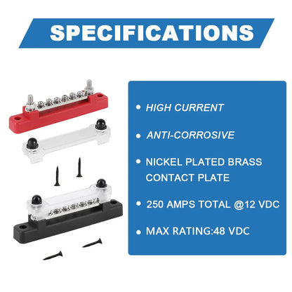 1/4 Inch 150A Power Distribution Block