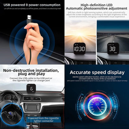 Universal GPS HUD Smart-Digital LED Car Speedometer