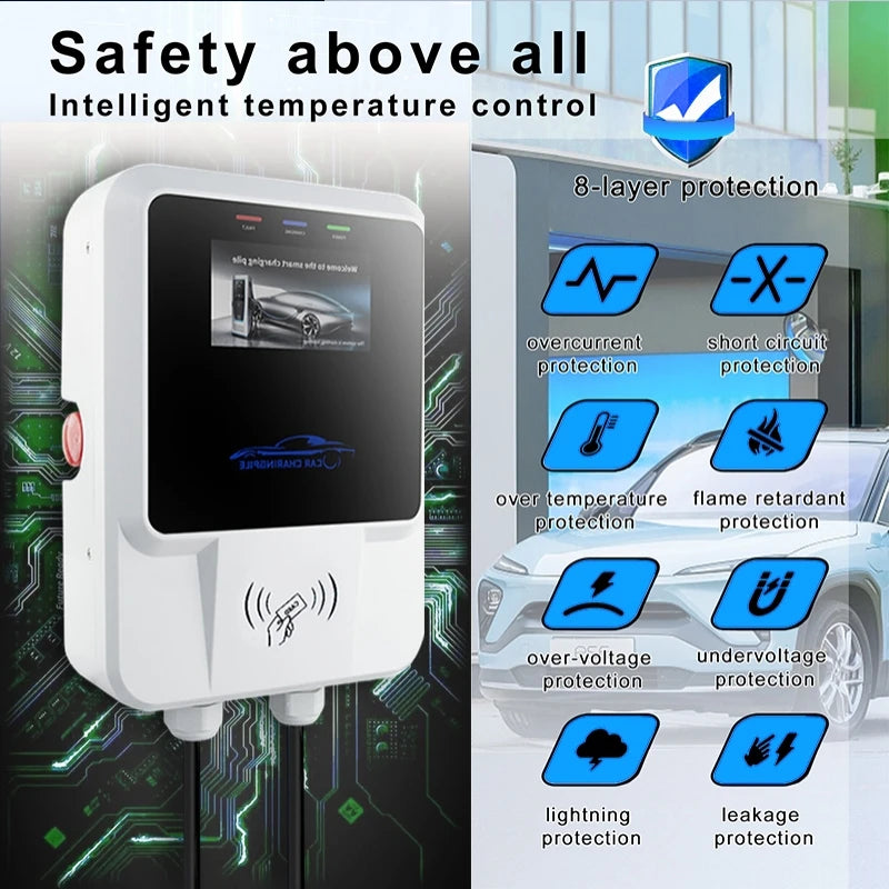 32A 7/11/22KW Electric Vehicle Car Charger