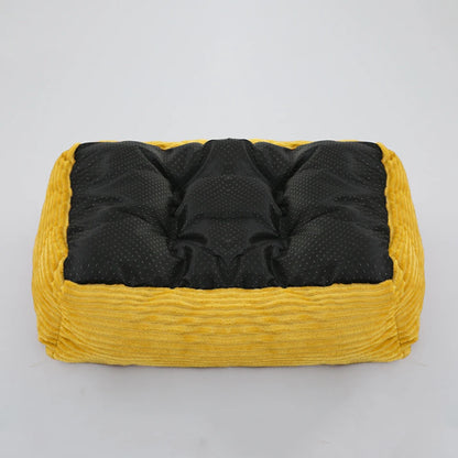 Dog Cozy Square Plush Kennel Bed