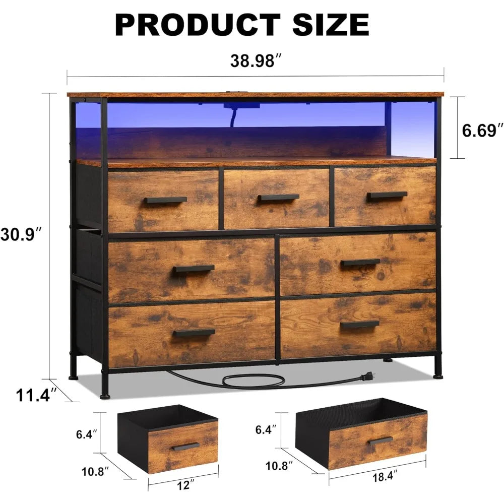 LED TV Dresser with Power Socket