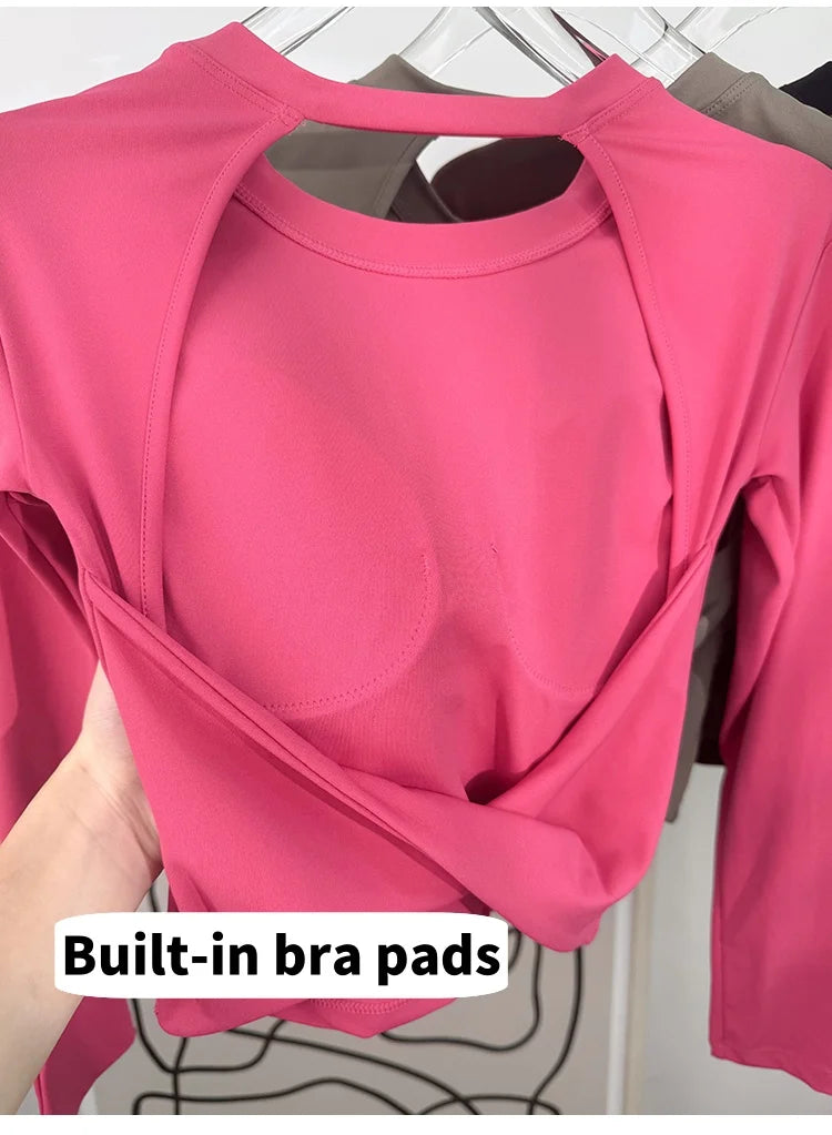Yoga long-sleeved fixed-style sports bra
