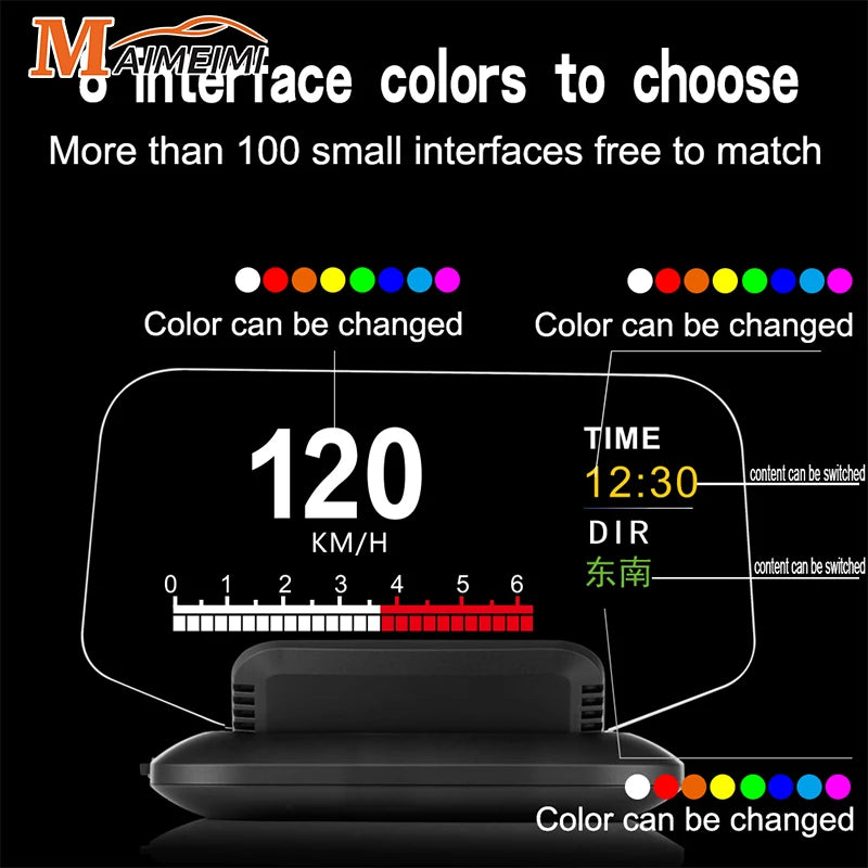 GPS Bluetooth-compatible Auto Head Up Projection