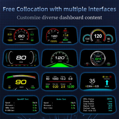 C3 Obd2 Head Up Display Electronic Digital Speedometer