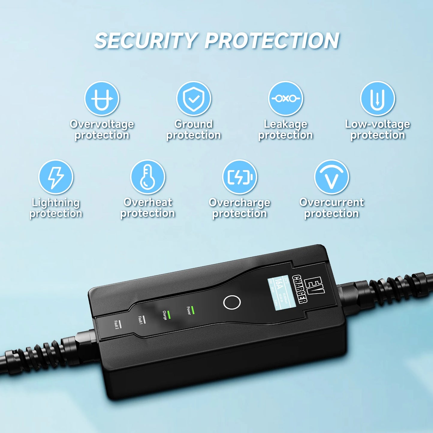 11KW 16A Type2 EV Portable Charger