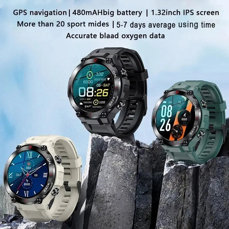 Outdoor Military GPS Smart Watch