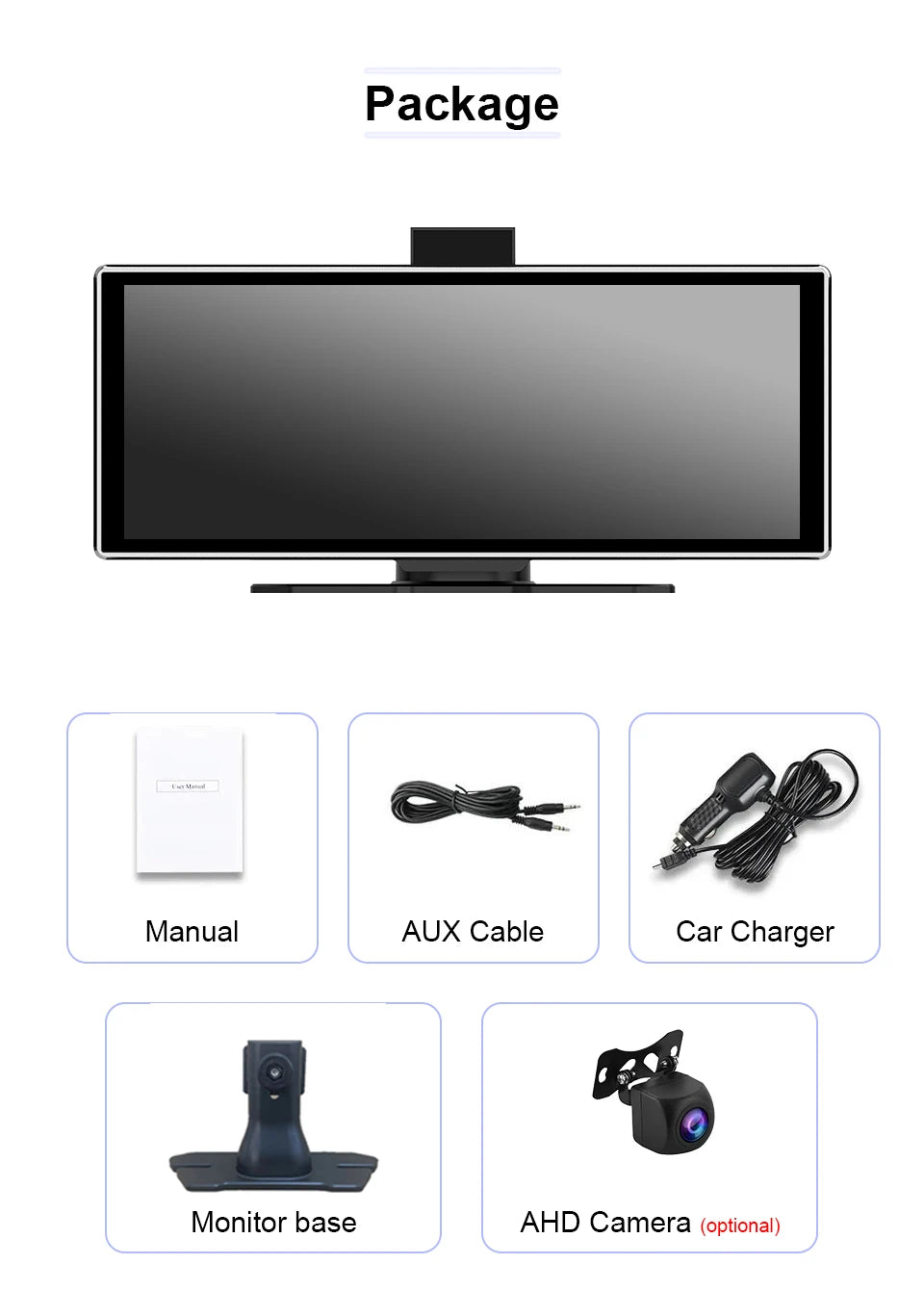 11.26" 4K Dash Cam Wireless  GPS Navigation