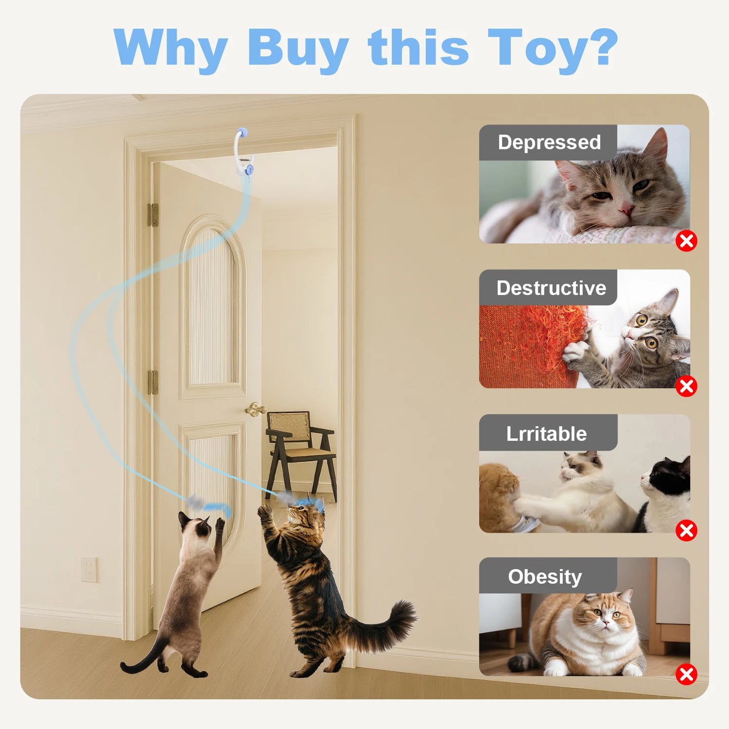 Cat Electric Door Hanging Cat Toy