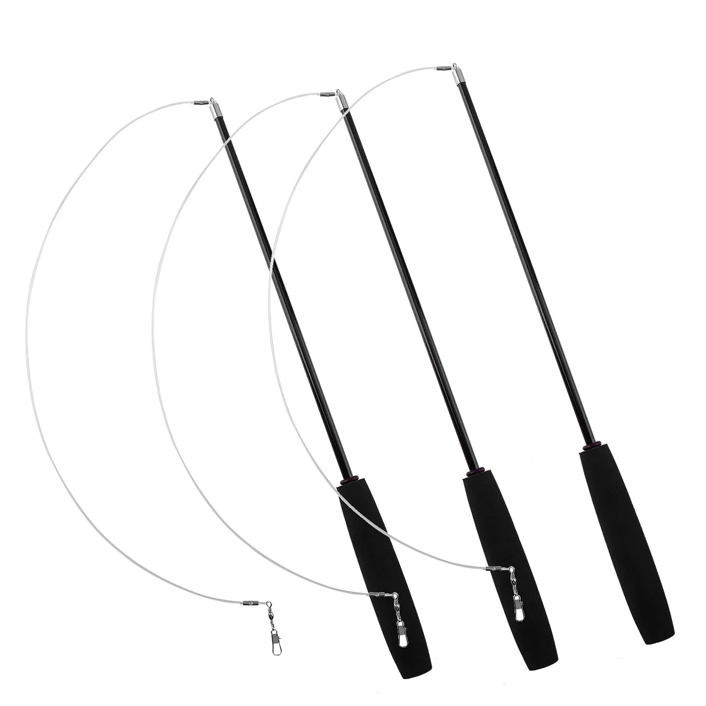 Cat Teaser Wands Three-section Telescopic Fishing Pole  Toys