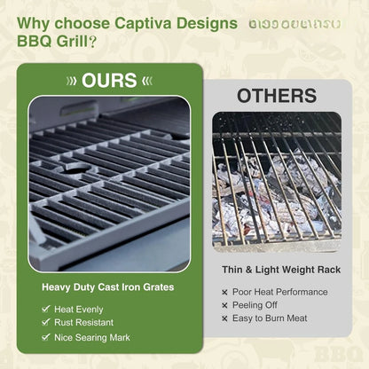 4-Burners Propane Gas BBQ Grill with Side Burner