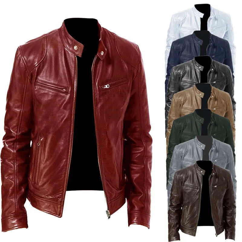 Mens Motorcycle Leather Jacket