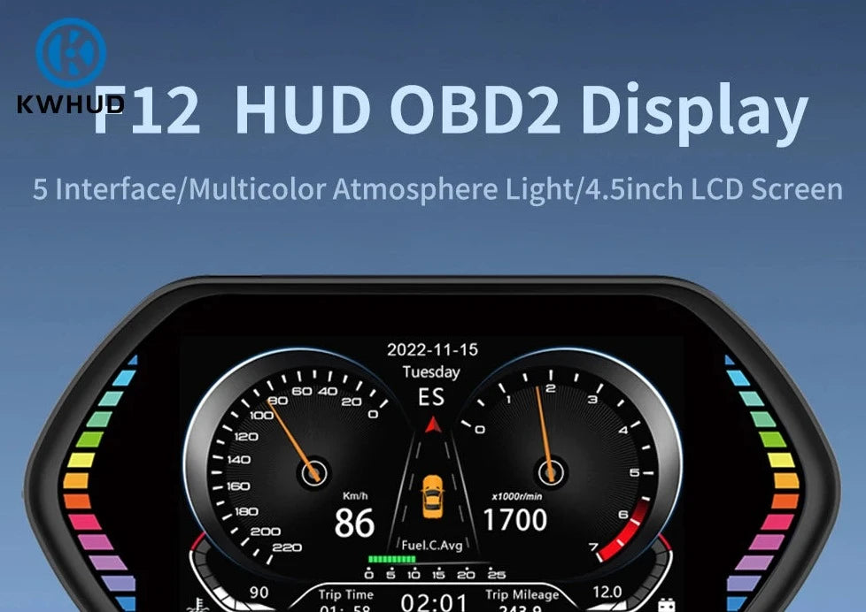 F12 HUD Head-up Display On-board Car Speedometer