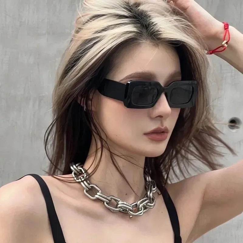 Women Vintage Rectangle Sunglasses