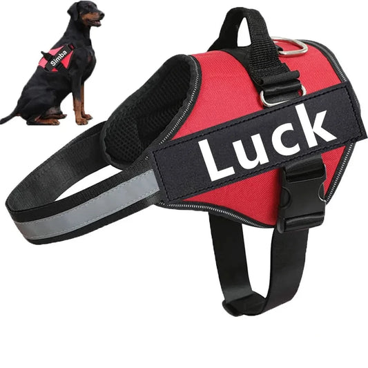 NO PULL Reflective Breathable Adjustable Pet Harness