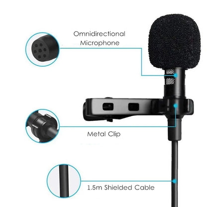 USB Mini Lapel Clip  Phone PC Microphone
