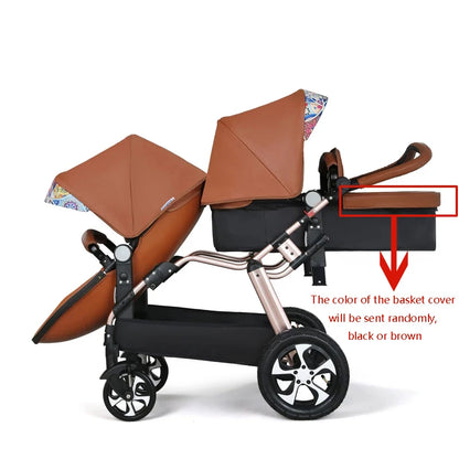 Luxury twins baby stroller