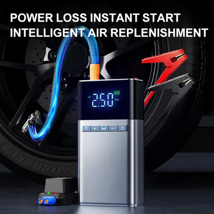 Car Jump Starter with Air Pump 4 in 1 Power Bank