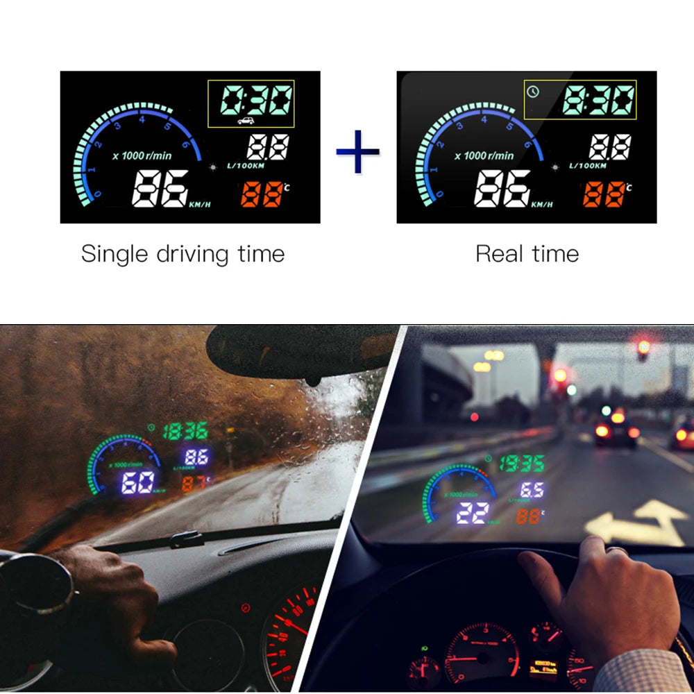 i9 Hud Head Up Display Car Windshield Digital Speedometer