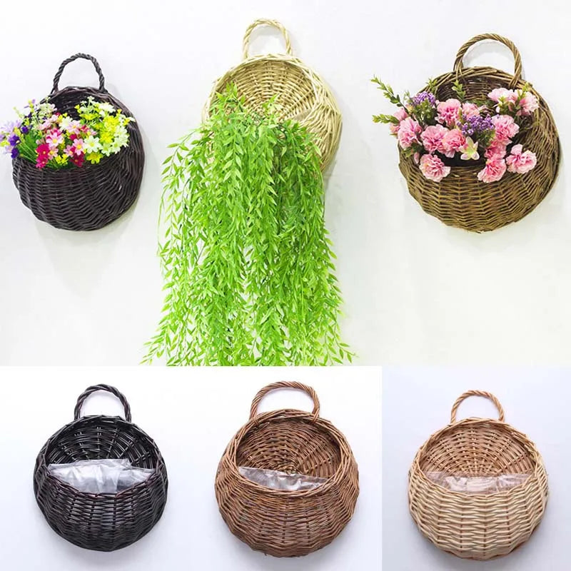 Hand Made Flower Planter Wicker