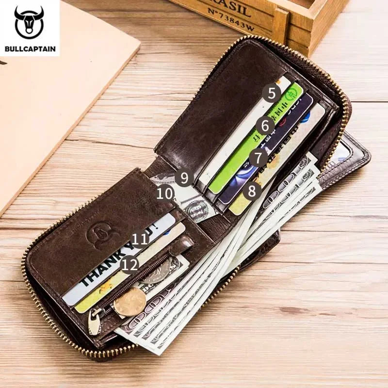 Genuine Leather Male Wallet