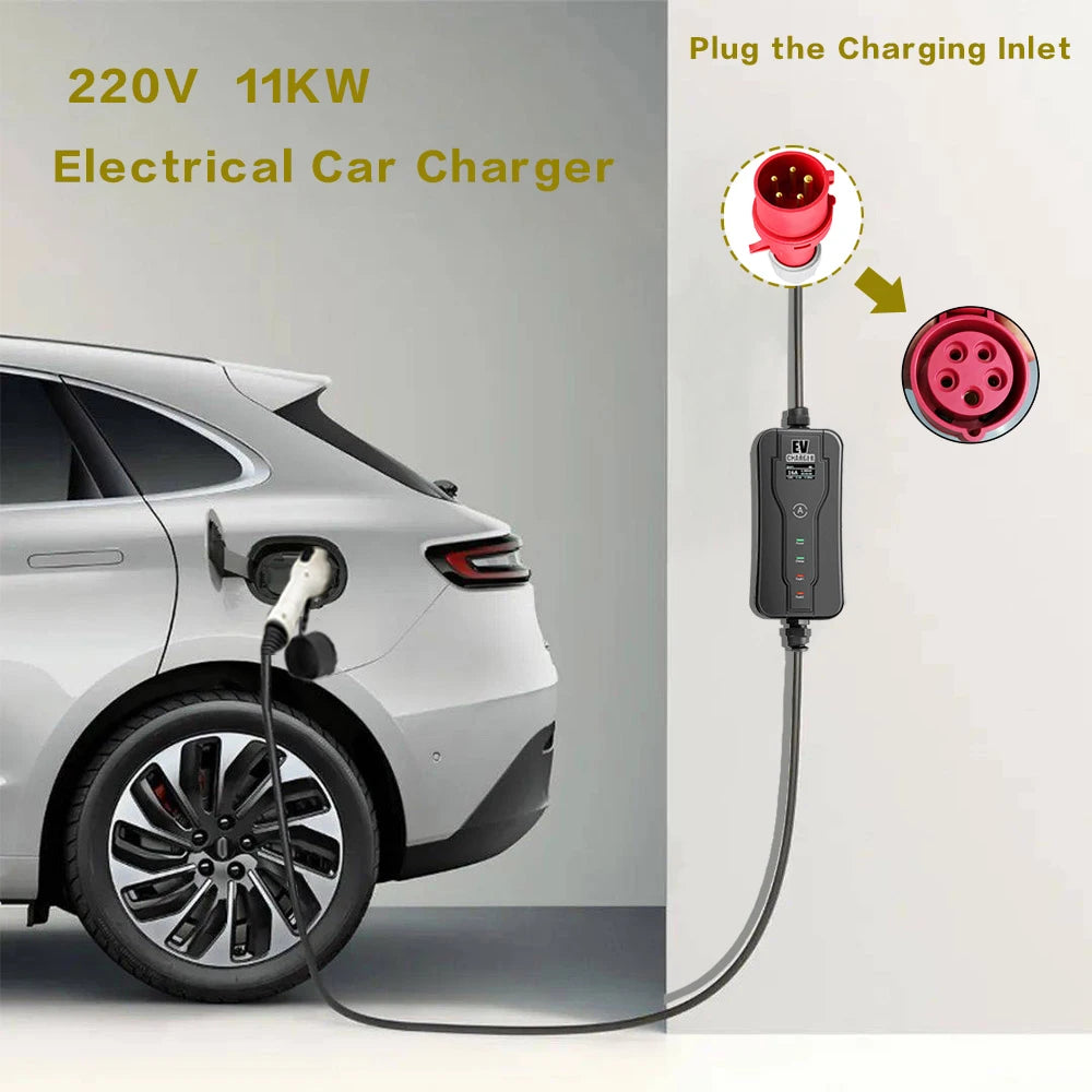 11KW 16A Type2 EV Portable Charger