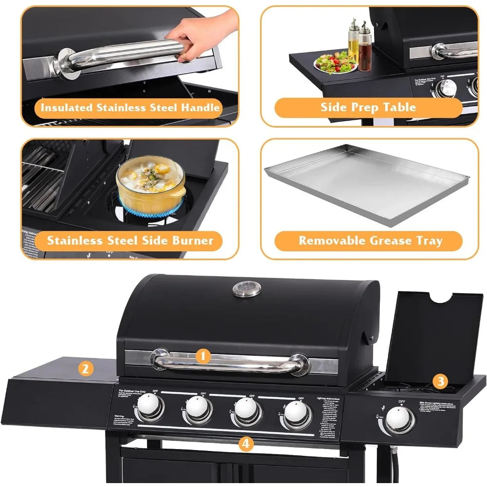 4 Burner Extra Large BBQ Grill