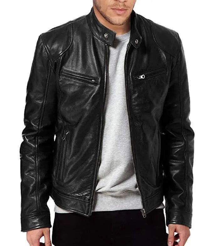 Mens Motorcycle Leather Jacket