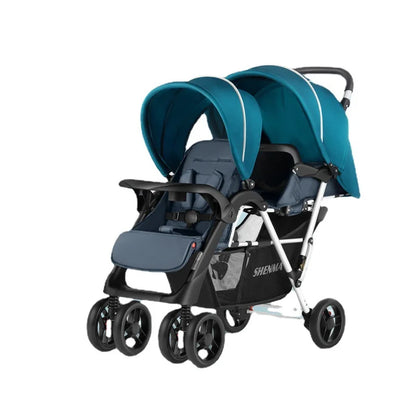 Luxury Double Folding Twin Baby Stroller