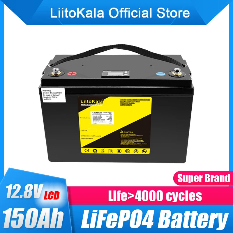 150Ah RV Campers Golf Cart Solar LiFePO4 Battery