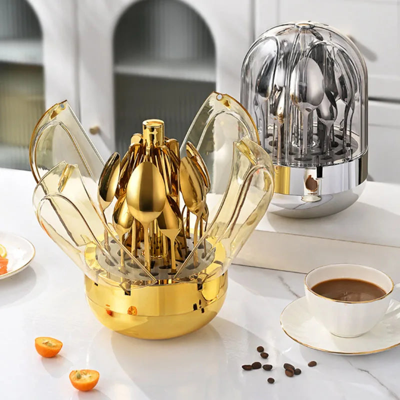 Stainless Steel Silver Golden Egg Storage set