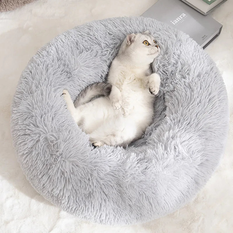 Dog Donut Big Large Round Plush Bed