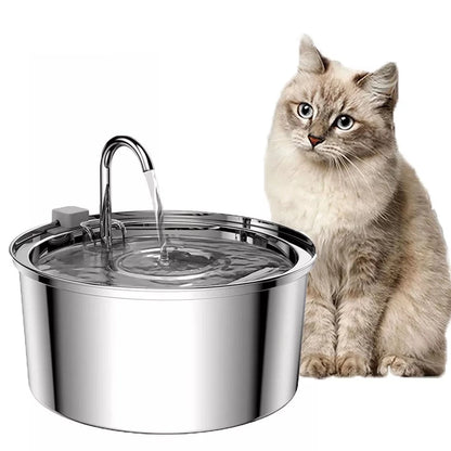 Stainless Steel Cat Automatic Water Fountain